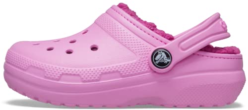 Crocs Unisex Kinder Classic Lined Clog T, Taffy Pink, 23/24 EU von Crocs