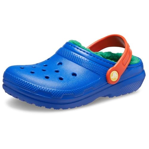 Crocs Unisex Kinder Classic Lined Clog T, Blue Bolt Multi von Crocs