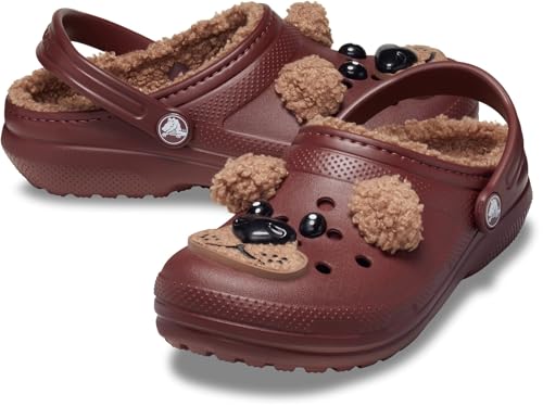 Crocs Unisex-Kinder Classic Lined I Am Clogs (Kleinkind), Dunkel lehmfarben, 7 US Toddler von Crocs