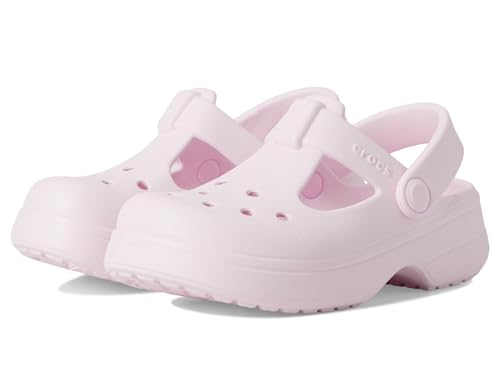 Crocs Unisex Kinder Classic Mary Jane Clog T Clog, Pink Milk, 23/24 EU von Crocs