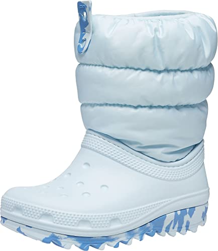 Crocs Unisex Kinder Classic Neo Puff Boot K Schneestiefel, Mineral Blue, 25/26 EU von Crocs