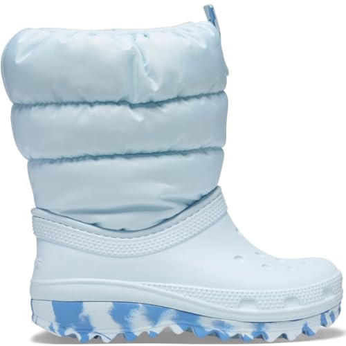 Crocs Unisex Kinder Classic Neo Puff Boot K Schneestiefel, Mineral Blue, 27/28 EU von Crocs