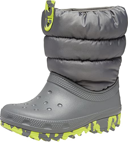 Crocs Unisex Kinder Classic Neo Puff Boot K Schneestiefel, Slate Grey, 24/25 EU von Crocs