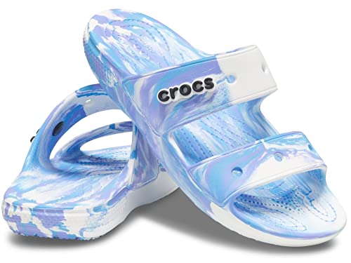 Crocs Unisex's Classic Marbled Sandal Clog, White Oxygen, 36/37 EU von Crocs