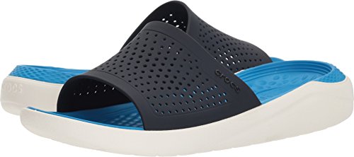 Crocs Unisex LiteRide Slide Dusch-& Badeschuhe, Navy/White, 46/47 EU von Crocs