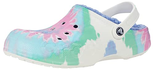 Crocs Unisex Men's and Women's Baya Lined Clog | Warm and Fuzzy Slippers, Pink Lemonade/Multi, 5 US von Crocs