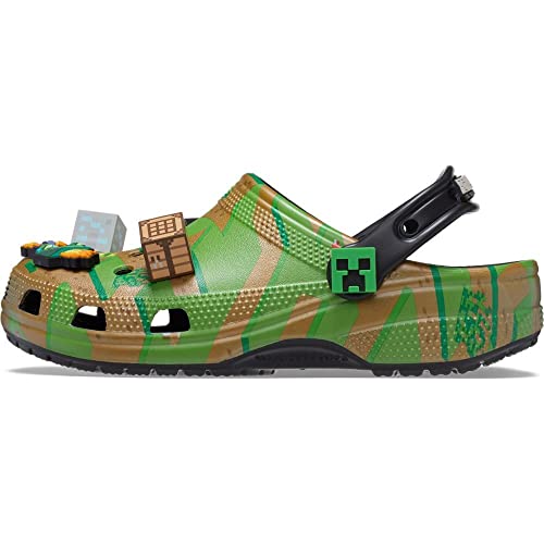 Crocs Elevated Minecraft Classic Clog 208472-90H, Unisex slides, green, 37/38 EU von Crocs