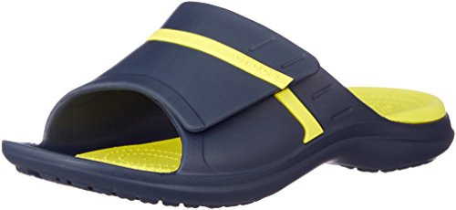 Crocs Modi Sport Slide U, Unisex-Erwachsene Dusch- & Badeschuhe, Blau (Navy/Tennis Ball Green 4g0), 36/37 EU von Crocs