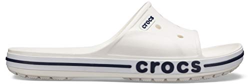 Crocs Unisex Slide, Bayaband Slide, White/Navy, 41/42 EU von Crocs