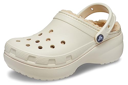 Crocs Women's Classic Platform Lined Clog 34-35 EU Bone von Crocs