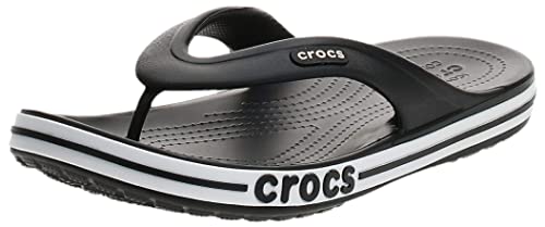 Crocs Unisex's Bayaband Flip Flop,Black/White,39/40 EU von Crocs