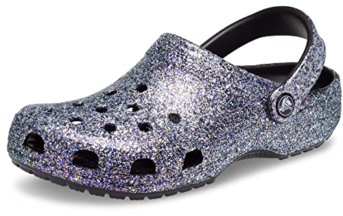 Crocs Unisex-Erwachsene Classic Glitter Clog, Schwarz/Multi, 43/44 EU von Crocs