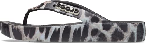 Crocs womens Classic Platform Flip Flop Flip-Flop, Black/Leopard, 37/38 EU von Crocs