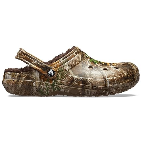 Crocs Unisex Classic Lined Realtree Edge Clogs, Braun Chocolate Chocolate 280b, 43/44 EU von Crocs