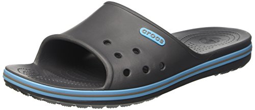 crocs Unisex-Erwachsene Crocband2Slide Pantoletten, Grau (Graphite/Electric Blue), 38 EU von Crocs