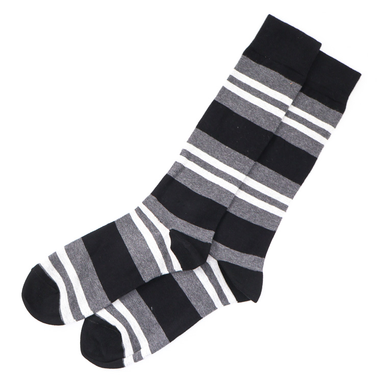 Crönert, 46842 Stripes Damen Kniestrumpf, schwarz-grau von Crönert