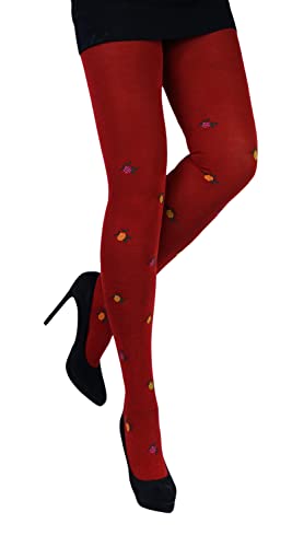 CRÖNERT Damen Strumpfhose 72228 kleine Rosen rot Gr. 40/42 von CRÖNERT