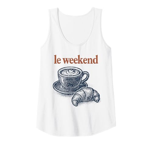 Damen Croissant Weekend Coffee Cappuccino Kaffee Tank Top Damen Croissant Weekend Coffee Cappuccino Kaffee Tank Top von Croissant Weekend Coffee Cappuccino Kaffee