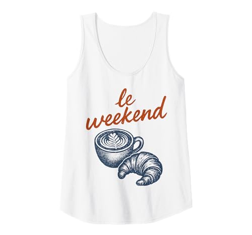 Damen Croissant Weekend Coffee Cappuccino Kaffee Tank Top Damen Croissant Weekend Coffee Cappuccino Kaffee Tank Top von Croissant Weekend Coffee Cappuccino Kaffee