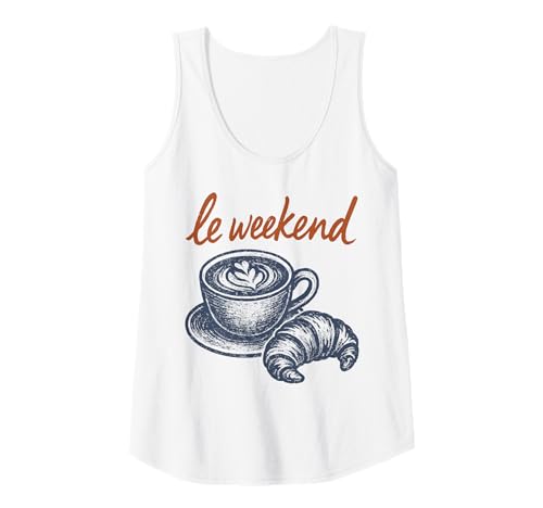 Damen Croissant Weekend Coffee Cappuccino Kaffee Tank Top Damen Croissant Weekend Coffee Cappuccino Kaffee Tank Top von Croissant Weekend Coffee Cappuccino Kaffee