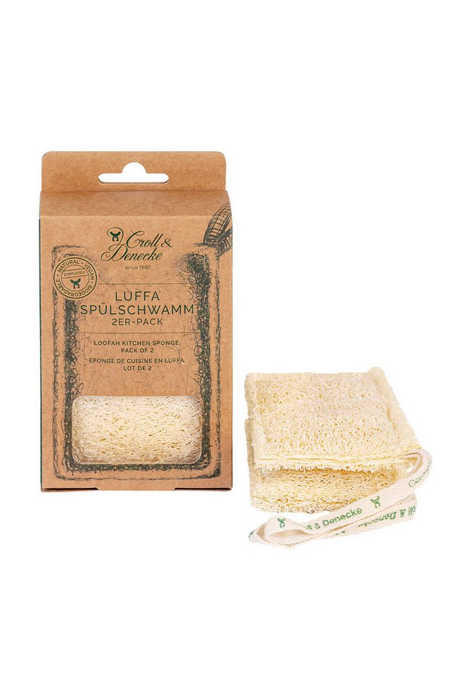 Croll & Denecke Reinigungsschwamm Luffa Spülschwamm, 2er-Set Luffa Spülschwamm von Croll & Denecke
