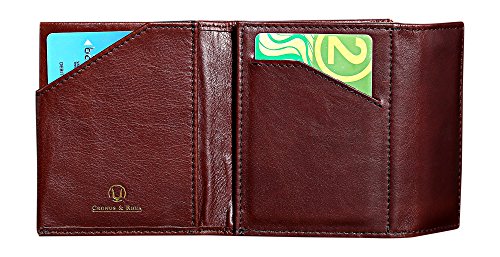 Cronus & Rhea® | Luxus Geldbörse mit Münzfach aus exklusivem Leder (Demeter) | Geldbeutel - Brieftasche - Kartenhalter - Geldklammer | Echtleder | Mit eleganter Geschenkbox | Herren (Dunkelbraun) von Cronus & Rhea