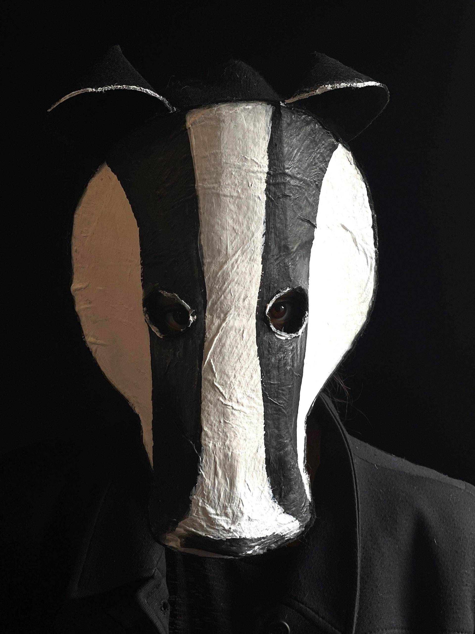 Handgemachte Dachs Maske Aus Pappmache Cosplay, Maskerade Handgemachte Dachs Maske Aus Pappmache Cosplay, Maskerade von CrookedCrowMasks