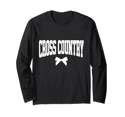 Cross Country Team Bow Runner Mädchen Leichtathletik Langarmshirt von Cross Country T-Shirt Co.