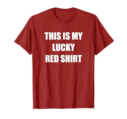 This Is My Lucky Red Shirt Lustiges T-Shirt Männer Frauen Kinder T-Shirt von Cross Your T-Shirts