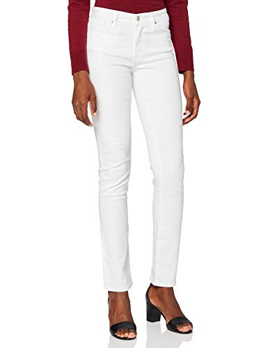 Cross Damen Anya P 489-084 Slim Jeans schmales Bein , Weiß (White 107), 36W / 32L EU von Cross