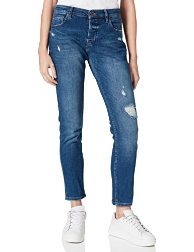 Cross Damen Gwen Jeans, Mid Blue Destroyed, 32W EU von Cross