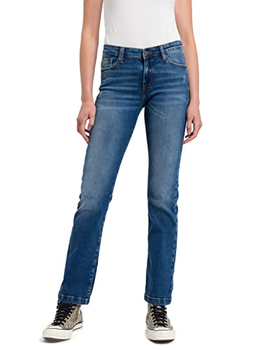 Cross Damen Lauren Jeans, Mid Blue Scratched, 26W / 34L EU von Cross