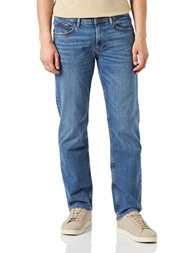 Cross Jeans Herren Jeans Antonio - Relaxed Fit - Blau - Mid Blue W29-W40 Stretch, Größe:38W / 36L, Farbvariante:Mid Blue 307 von Cross