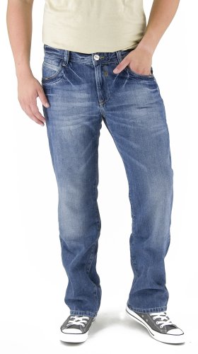 Cross Jeans Antonio / Lang, Gerades Bein (Straight Leg), Gr. 32/ 34, Blau (259) von Cross