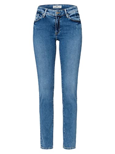 Cross Jeans Damen Jeans ANYA - Slim Fit - Blau - Blue Denim W28-W38 Stretch, Größe:32W / 28L, Farbvariante:Blue Denim 208 von Cross