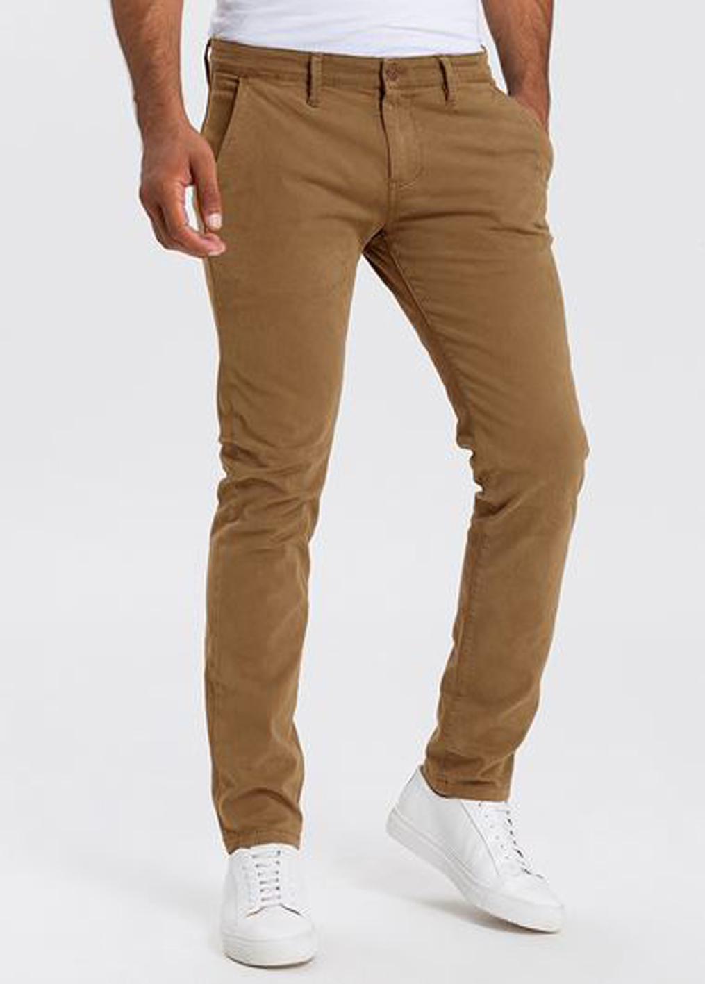 Cross Chino Hose Tapered Fit camel von Cross