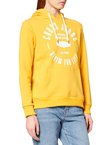 Cross Jeans Damen 65182 Sweatshirt, Dark Yellow, XL von Cross