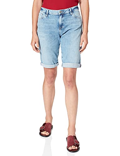 Cross Jeans Damen Amy Jeans-Shorts, Sky Blue Washed, 32W Kurz von Cross