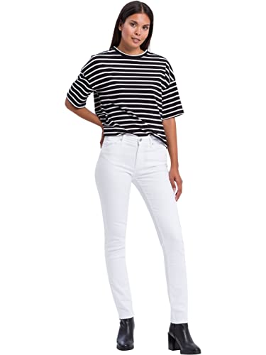 Cross Jeans Damen Anya P 489-079 Slim Jeans (schmales Bein), Weiß (White 107), 26W / 32L von Cross