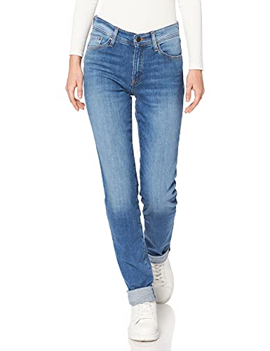 Cross Damen Anya P 489-088 Slim Jeans, Blau (Mid Blue 153), 27W / 32L EU von Cross