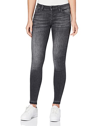 Cross Jeans Damen Giselle Skinny Jeans, Schwarz (Black Used 011), 30 (Herstellergröße: 24) von Cross