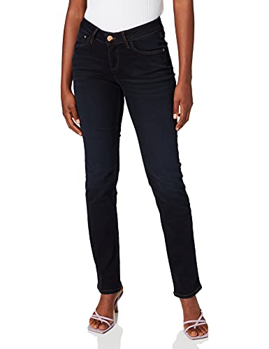 Cross Jeans Damen Straight Leg Jeanshose Rose, Gr. W28/L32 (Herstellergröße: 28), Blau (blue black used 026) von Cross