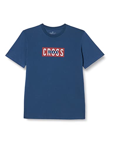 Cross Jeans Herren 15688 T-Shirt, Strong Blue, Normal von Cross