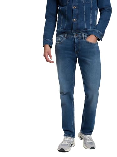 Cross Jeans Herren Jeans Antonio - Mid Waist Relaxed Fit - Blau, Größe:32W / 32L, Farbe:154 Deep Blue von Cross