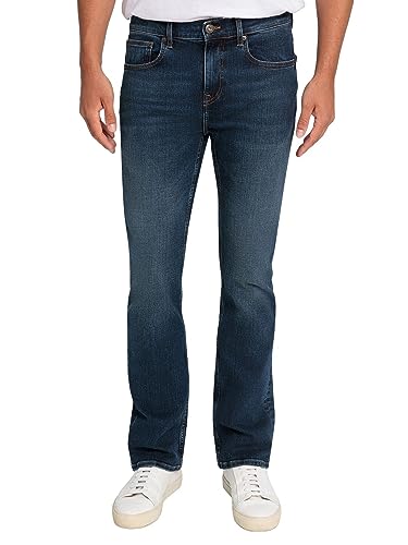 Cross Jeans Herren Jeans Colin - Slim Bootcut Fit - Blau - Dark Blue W 29-W36, Größe:29W / 32L, Farbe:Dark Blue 006 von Cross