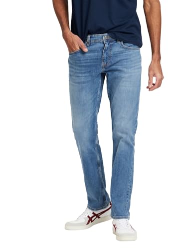 Cross Jeans Herren Jeans Dylan - Regular Fit - Blau - Light Mid Blue W29-W40, Größe:36W / 32L, Farbe:Light Mid Blue 135 von Cross