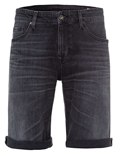 Cross Jeans Herren Jeans Short LEOM - Regular Fit - Grau Blau Schwarz W27-W46, Größe:W 32, Farbe:Black Denim 160 von Cross