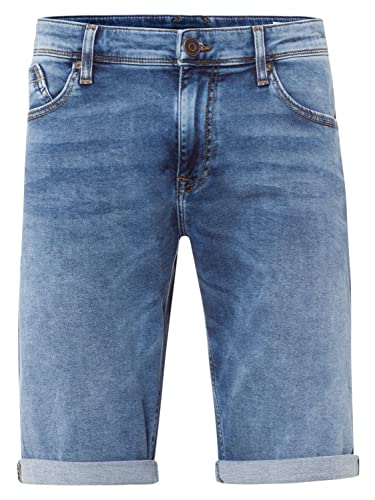 Cross Jeans Herren Leom Shorts, Blau (Light Mid Blue 077), 31 von Cross