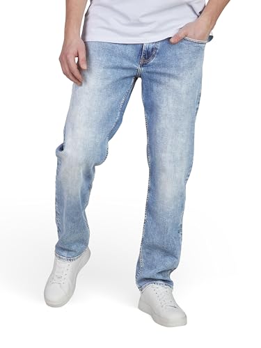 Cross Jeans Herren Stretch Comfort/Relaxed Fit Antonio Jeanshose Hose Denim, Länge:30L, Farbe:Light Mid Blue (E 161-165), Weite:34W von Cross