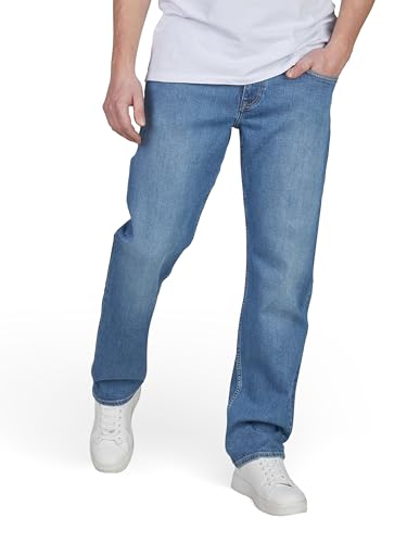 Cross Jeans Herren Stretch Comfort/Relaxed Fit Antonio Jeanshose Hose Denim, Länge:32L, Farbe:Mid Blue (E 161-160), Weite:33W von Cross